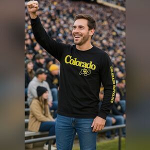 Colorado Buffaloes Gear Brand Licensed Long Sleeve Black Shirt Vintage Large